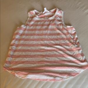 Market & Spruce Coral and White Striped Top